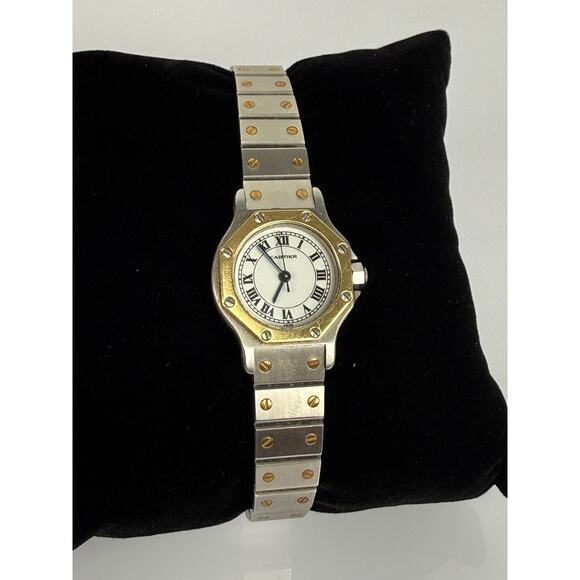 Cartier Santos Octagon Automatic Two-Tone Watch - Picture 1 of 16